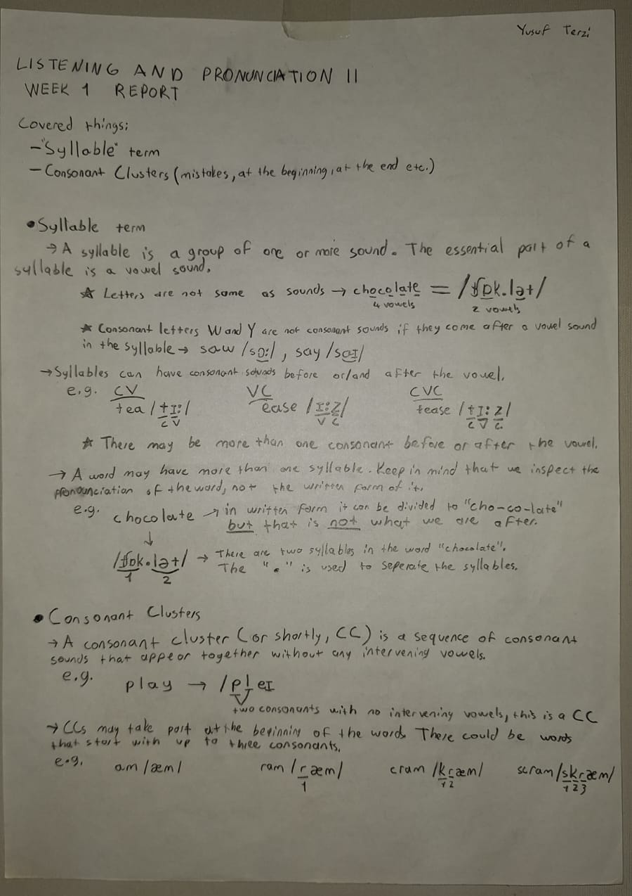 Week 1 Front